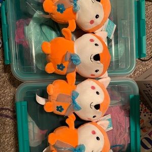 4 little fox stuffies, NEW with tags